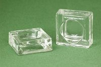 Blockschlchen Mikroskopiernapf Glas 4x4cm