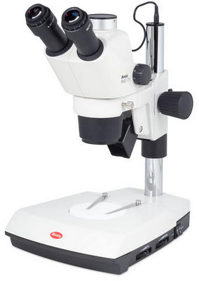 Motic SMZ171TLED Zoom-Stereomikroskop 7,5-50x trinokular mit Auf- & Durchlichtstativ mit breiter Grundplatte und regelbarer LED-Auf- & Durchlichtbeleuchtung 3W.