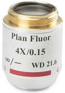 Euromex Plan Fluarex 4x /0,15 IOS Objektiv. Arbeitstand 21,6mm.