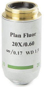 Euromex Plan Fluarex 20x/0.60 IOS Objektiv. Arbeitsabstand 1,5mm.