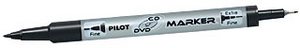 Pilot Twin CD-Marker schwarz Strichstrke 0,3 und 0,5mm (2 Spitzen) (4056 SCA-TMCD 001)