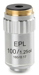 Euromex E-Plan EPL S100x/1.25 Ölimmersionobjektiv. Arbeitsabstand 0.19mm.