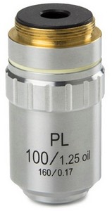Euromex Plan PL S100x/1.25 Ölimmersionobjektiv. Arbeitsabstand 0.33mm.