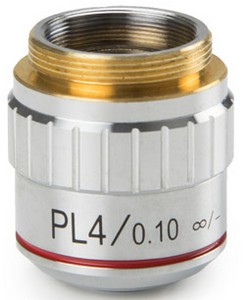 Euromex Plan PL 4x/0.10 Objektive. Arbeitsabstand 37.0mm.