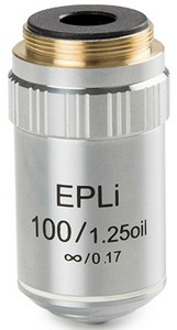 Euromex E-Plan EPLi S100x/1,25 IOS Ölimmersionobjektiv. Arbeitsabstand 0,25mm.