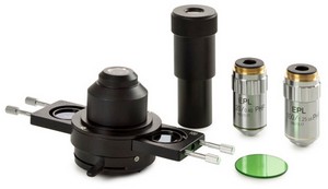 Euromex Phasen Kontrast Kit mit Abbe Kondensor mit slot für Slider. E-plan EPLPH 20/S100x Phasen Kontrast Objektives, Slider mit 20 und 100x annuli, Teleskope and Grünfilter.