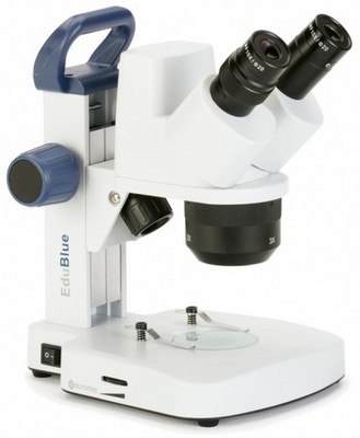 Euromex Stereomikroskop EduBlue mit 1x/2x/3x Objektivrevolver, Auf- & Durchlichtbeleuchtung und integrierter USB2.0 3MP Kamera