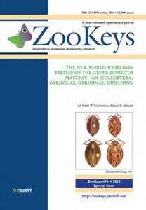Gustafson & Miller 2015: The New World whirligig beetles of the genus Dineutus Macleay, 1825 (Coleoptera, Gyrinidae, Gyrininae, Dineutini).