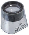 Schweizer Tech-Line Standlupe fix 10x, Silikatglaslinse 30mm, aplanatisch.