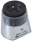 Schweizer Tech-Line Standlupe vario 8x, Silikatglaslinse 22,8mm, aplanatisch.