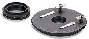 Euromex Polarisation-Kit fr StereoBlue: 360 drehbaren runden Tisch mit eingebautem Polarisationsfilter (SB.9524) + Analysator (SB.9525).